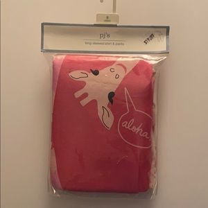 Gap - long sleeve pink pajamas
